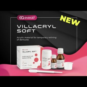 Everall7 – Villacryl Soft – hidegen polimerizálódó akril anyag műfogsorok ideiglenesen puhán maradó alábélelésére -ÚJDONSÁG!